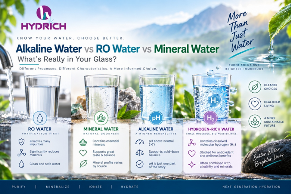 Alkaline Water vs RO Water vs Mineral Water